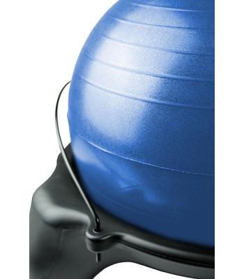 CanDo Ball Stool - Plastic - Mobile - No Back - Adult Size - with 22" Blue Ball