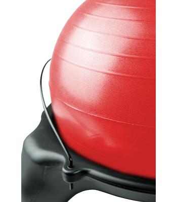 CanDo Ball Stool - Plastic - Mobile - No Back - Adult Size - with 22" Red Ball