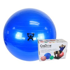 CanDo Inflatable Exercise Ball - Blue - 34" (85 cm), Retail Box