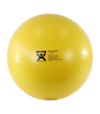 CanDo Inflatable Exercise Ball - ABS Extra Thick - Yellow - 18" (45 cm)