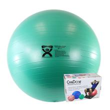 CanDo Inflatable Exercise Ball - ABS Extra Thick - Green - 26" (65 cm), Retail Box