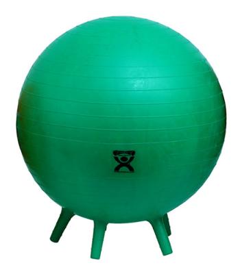 CanDo Inflatable Exercise Ball - with Stability Feet - Green - 26" (65 cm)