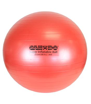 CanDo Inflatable Exercise Ball - Super Thick - Red - 30" (75 cm)