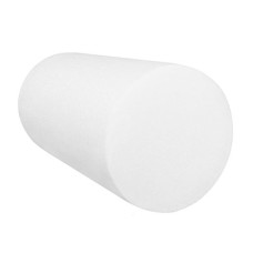 CanDo Foam Roller - White PE foam - 6" x 12" - Round