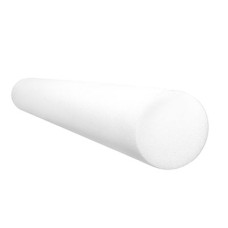 CanDo Foam Roller - White PE foam - 4" x 36" - Round