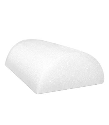 CanDo Foam Roller - White PE foam - 6" x 12" - Half-Round