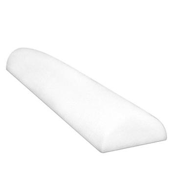CanDo Foam Roller - White PE foam - 4" x 36" - Half-Round