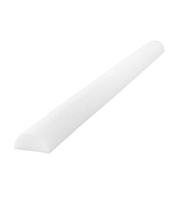 CanDo Foam Roller - Slim - White PE foam - 3" x 36" - Half-Round