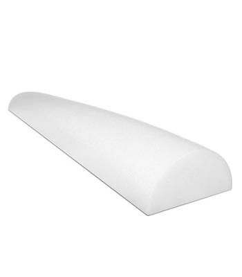 CanDo Foam Roller - White PE foam - 6" x 48" - Half-Round