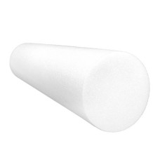 CanDo Foam Roller - White PE foam - 6" x 24" - Round