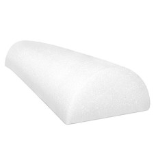 CanDo Foam Roller - White PE foam - 6" x 30" - Half-Round
