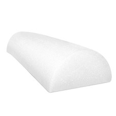 CanDo Foam Roller - White PE foam - 6" x 24" - Half-Round
