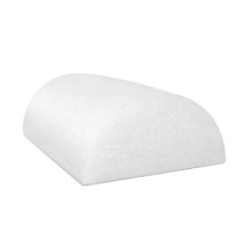 CanDo Foam Roller - Jumbo - White PE foam - 8" x 12" - Half-Round