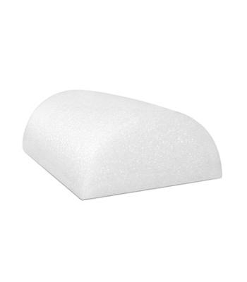CanDo Foam Roller - Jumbo - White PE foam - 8" x 12" - Half-Round