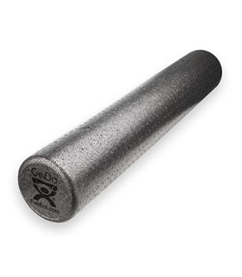 CanDo Foam Roller - Black Composite - Extra Firm - 6" x 36" - Round