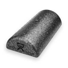 CanDo Foam Roller - Black Composite - Extra Firm - 6" x 12" - Half-Round - Case of 72