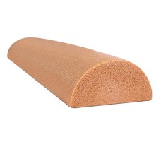 CanDo Foam Roller - Antimicrobial - Beige PE foam - 6" x 36" - Half-Round