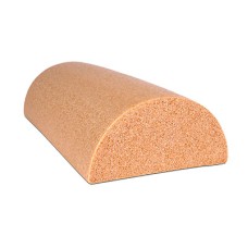CanDo Foam Roller - Antimicrobial - Beige PE foam - 6" x 12" - Half-Round