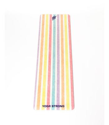 Yoga Strong, Yoga Mat 72" x 24", Rainbow Stripe