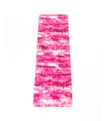 Yoga Strong, Yoga Mat 72" x 24", Pink Tie Dye