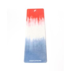 Yoga Strong, Yoga Mat 72" x 24", Red/White/Blue