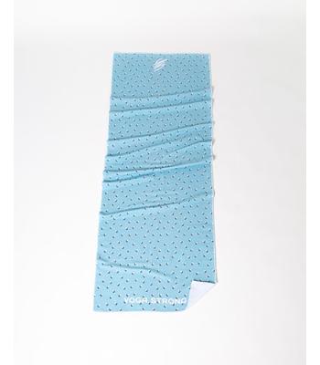 Yoga Strong, Anti Slip Towel, Blue Polka Dot