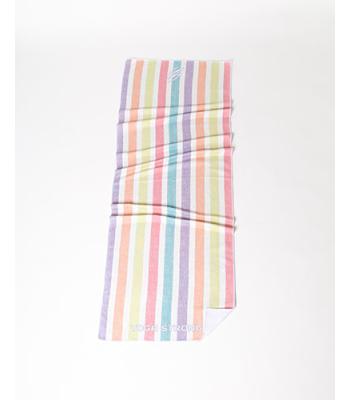 Yoga Strong, Anti Slip Towel, Rainbow Stripe