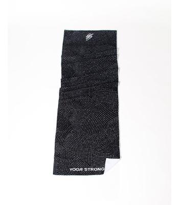 Yoga Strong, Anti Slip Towel, Black Polka Dot