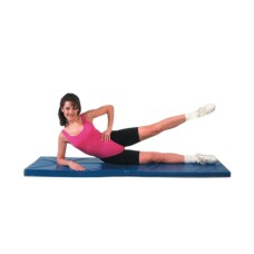 CanDo Exercise Mat - Center Fold - 2" EnviroSafe Foam with Cover - 2' x 4' - Specify Color