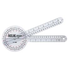 Baseline Plastic Goniometer - 360 Degree Head - 12 inch Arms