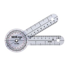 Baseline Plastic Goniometer - 360 Degree Head - 6 inch Arms