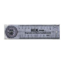 Baseline Plastic Goniometer - Rulongmeter Style - HiRes 360 Degree Head - 6 inch Arms, 25-pack