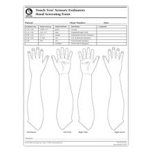 Touch-Test Monofilament - Screening Form for Hand - 100 Sheet Pad