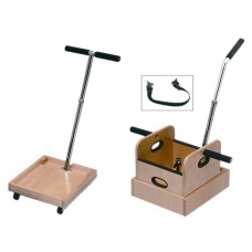 FCE Work Device - Mobile Weighted cart with T-handle, accessory box, and sled with straight handle