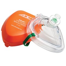 ADC Adsafe CPR Pocket Resuscitator, Adult, Orange, w/ Case