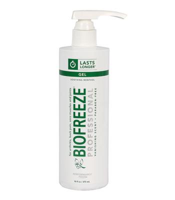 Biofreeze Professional Green Gel, 16 oz pump, case of 24