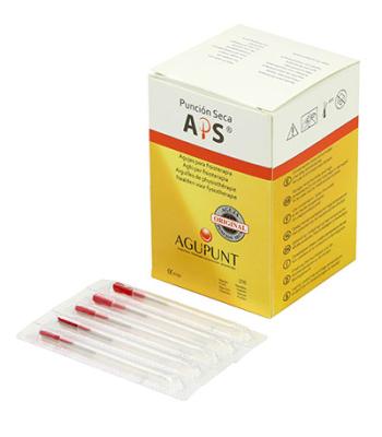 APS, Dry Needle, 0.25 x 25mm, Red tip, box of 100