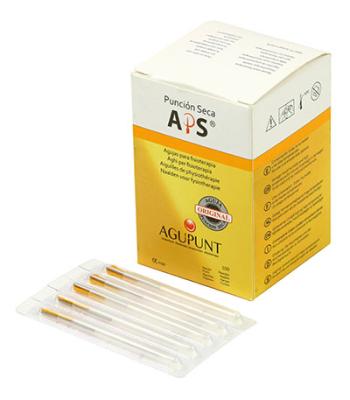 APS, Dry Needle, 0.30 x 30mm, Gold tip, box of 100