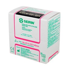 SEIRIN J-Type Acupuncture Needles, Size 4 (0.23mm) x 40mm, Box of 100 Needles