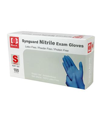 Nitrile Exam Gloves, Latex-Free, Blue, Small, Each (100 pieces per box)