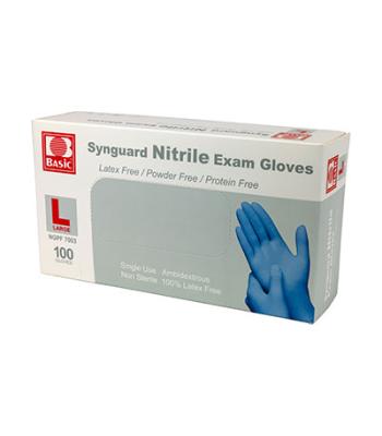 Nitrile Exam Gloves, Latex-Free, Blue, Large, Each (100 pieces per box)