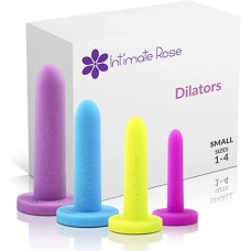 Intimate Rose, Silicone Dilators for Women and Men, Small (Sizes 1-4), Pack of 4