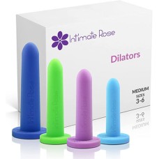 Intimate Rose, Silicone Dilators for Women and Men, Medium (Sizes 3-6), Pack of 4
