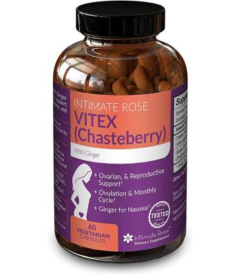 Intimate Rose, Vitex (Chasteberry) with Added Ginger, 30 Day Supply (60 Capsules)