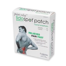Point Relief LidoSpot pain relieving patch, universal size (4" x 6"), 5/pack