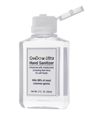 CanDo Ultra Hand Sanitizer with Aloe Vera, Flip Cap, 2 oz.