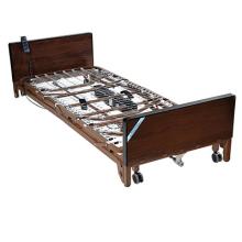 Drive, Delta Ultra Light Full Electric Low Hospital Bed with Half Rails and Therapeutic Support Mattress