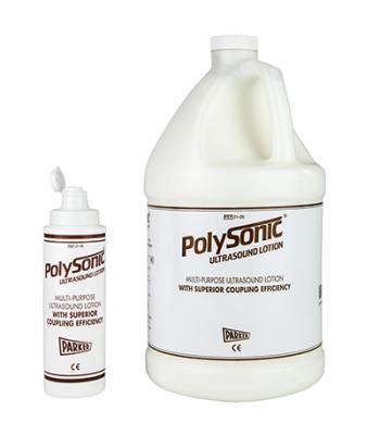 Polysonic ultrasound lotion, 1 gallon refillable dispenser bottle - 4 units