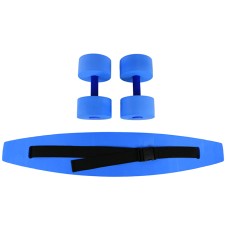 CanDo aquatic exercise kit, (jogger belt, hand bars) large, blue