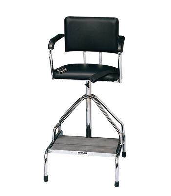 Adjustable high-boy whirlpool chair with belt, rubber tips